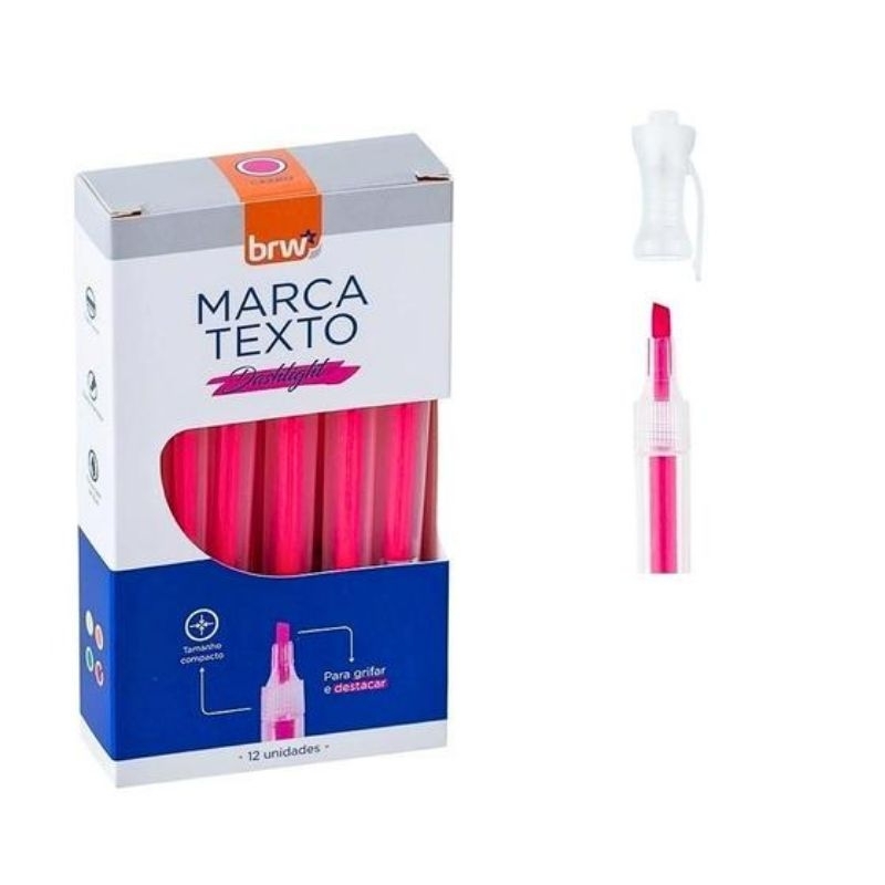 Marca texto Rosa BRW | Shopee Brasil