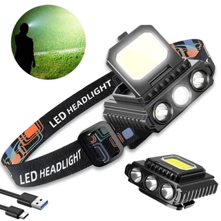 Lanterna Cabeça 36 Led Forte Recarregável Usb Pesca Ciclista