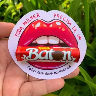 cartão  tag Dia das Mulher para Lembrancinha Boca Baton Chocolate dia das mães mudamos a frase mulheres em Oferta na Shopee