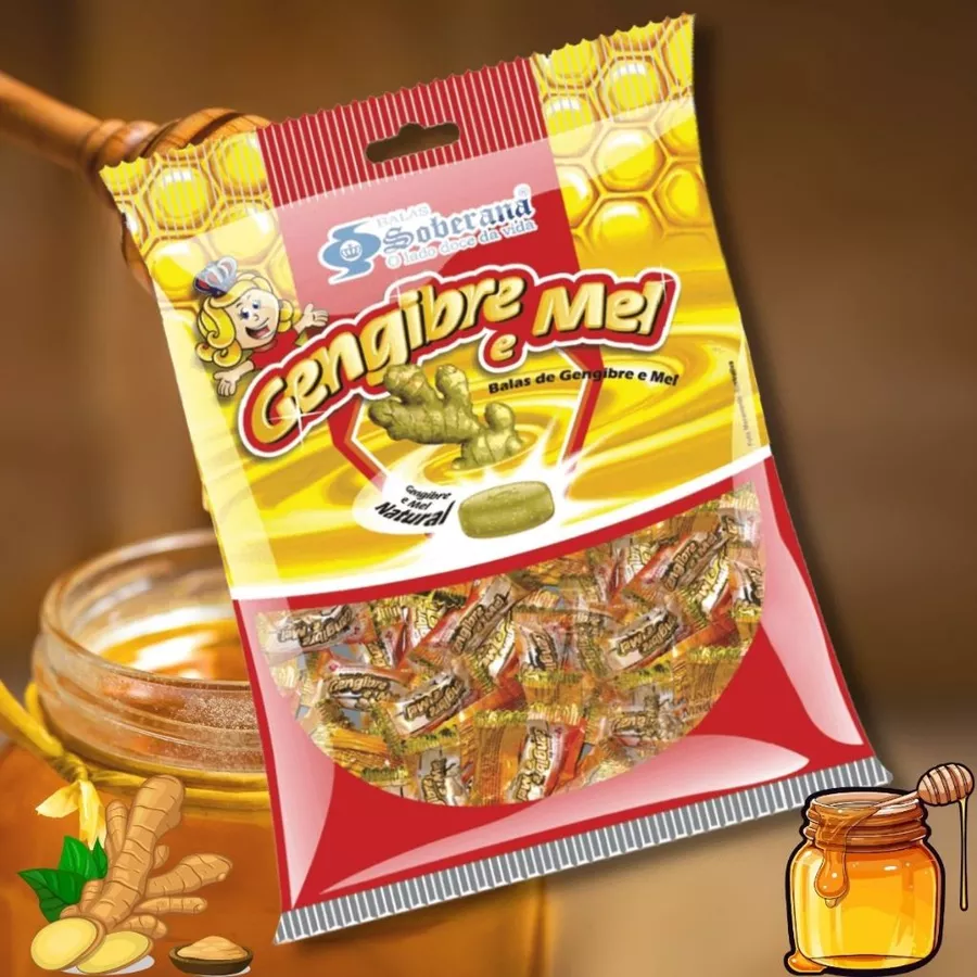 Balas Naturais de Gengibre