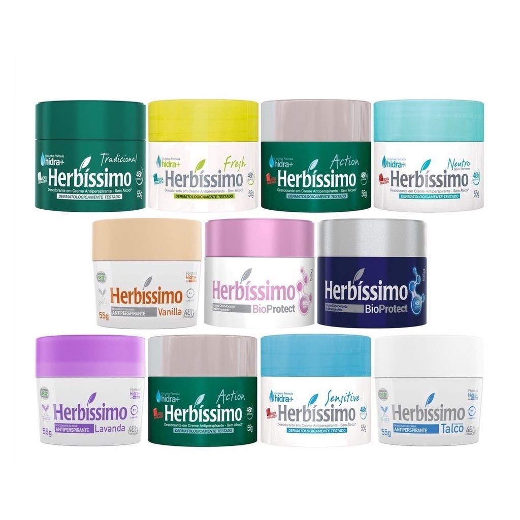 KIT'S Desodorante Creme Herbissimo 55g | Shopee Brasil