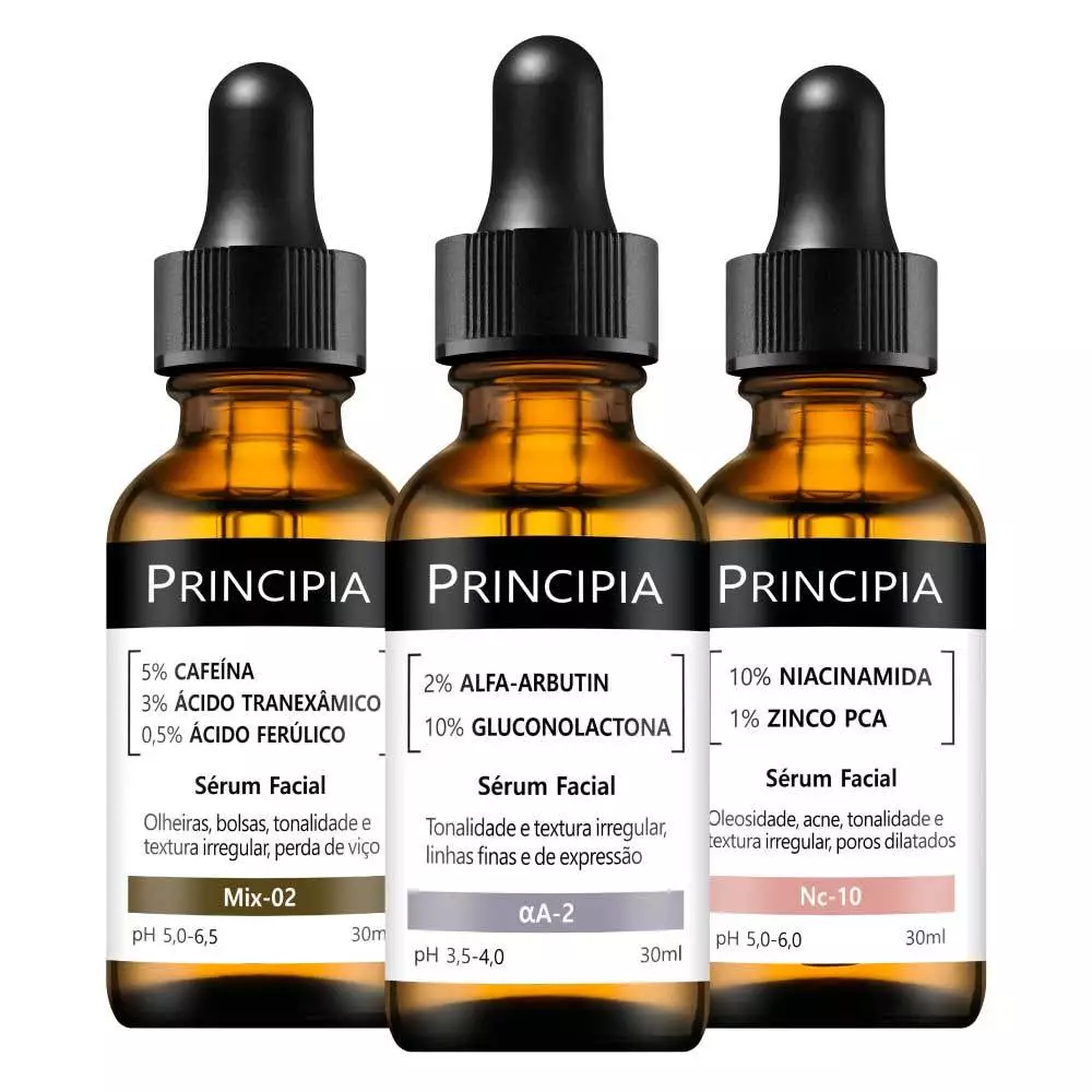 Principia Kit Anti-Manchas Trio Sérum Mix-02 + Sérum Alfa- Arbutin + Sérum Niacinamida