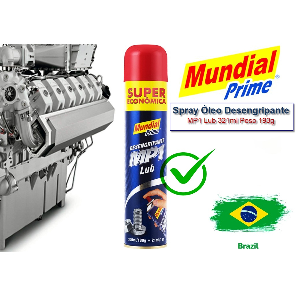 DESENGRIPANTE MP1 OLEO LUB DESOXIDA SPRAY 321ML/193GR ANTICORROSIVO MUNDIAL PRIME