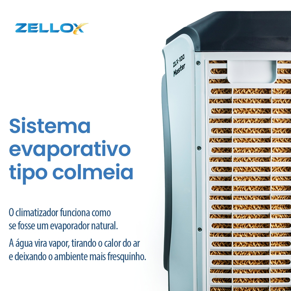 机 Climatizador Evaporativo Zellox ZLX-45 45L Slim 4 em 1 - Casa do