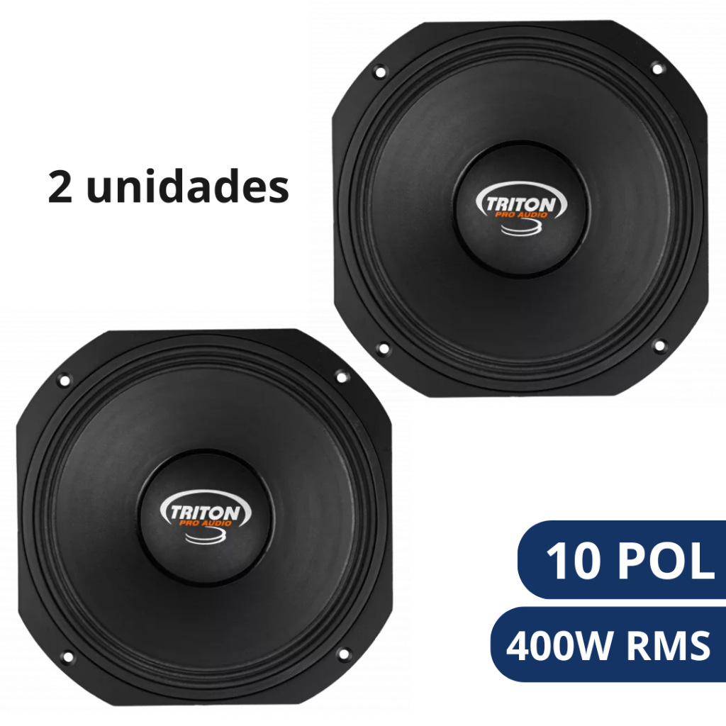 Par de alto falante médio grave 10 polegadas Triton 10XRL810