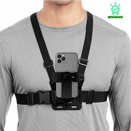 Suporte Cinta Peitoral Com Adaptador Para Celular E Gopro