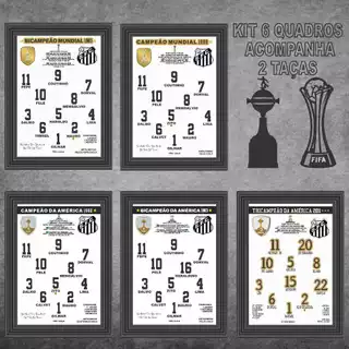 Placas Decorativas Do Santos Quadros De Times Santos Futebol Clube
