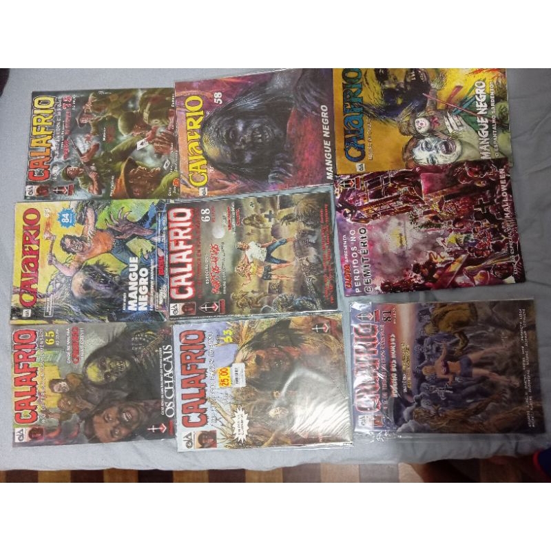 Lote de HQ - Calafrio - 9 edições - terror nacional | Shopee Brasil