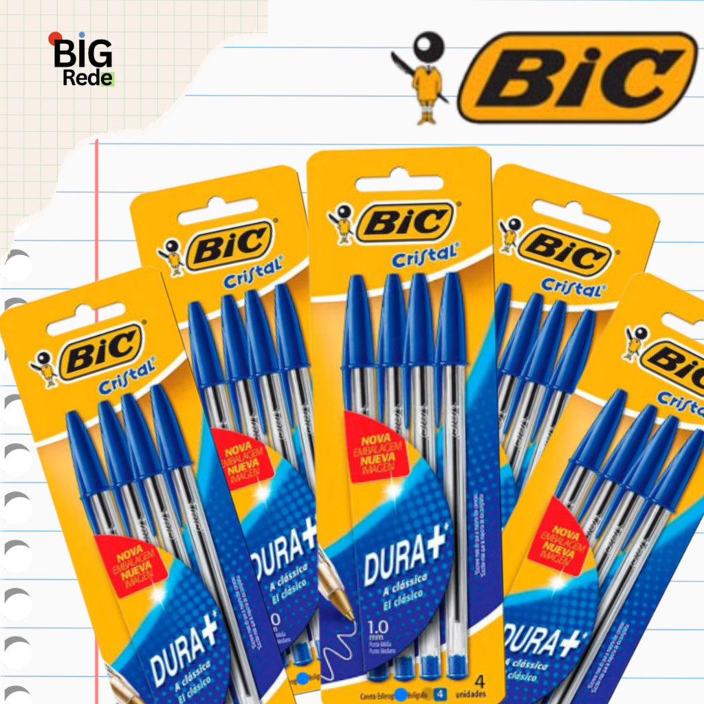 Kit Enem Canetas Esferografica 4/12/20 Coleção Papelaria Ponta Macia ...