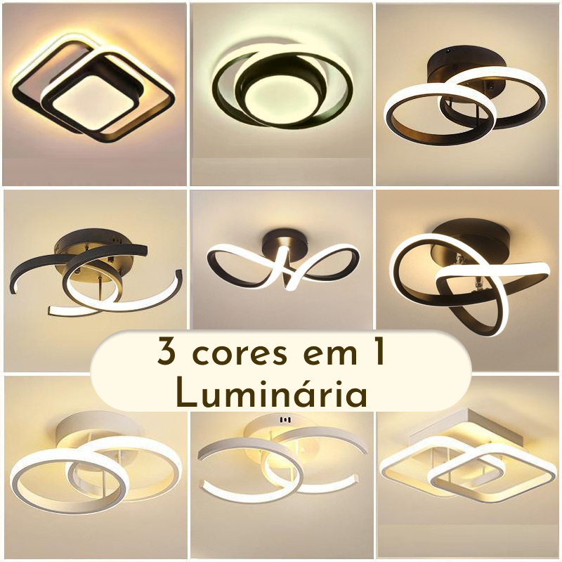 Luminária De Teto Plafon Led Moderna Lustre para Corredor Sala Quarto Cozinha