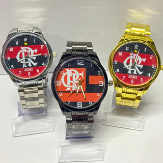 Relogio Pulso Masculino Aço Silicone Personalizado Paulista Carioca Mineiro