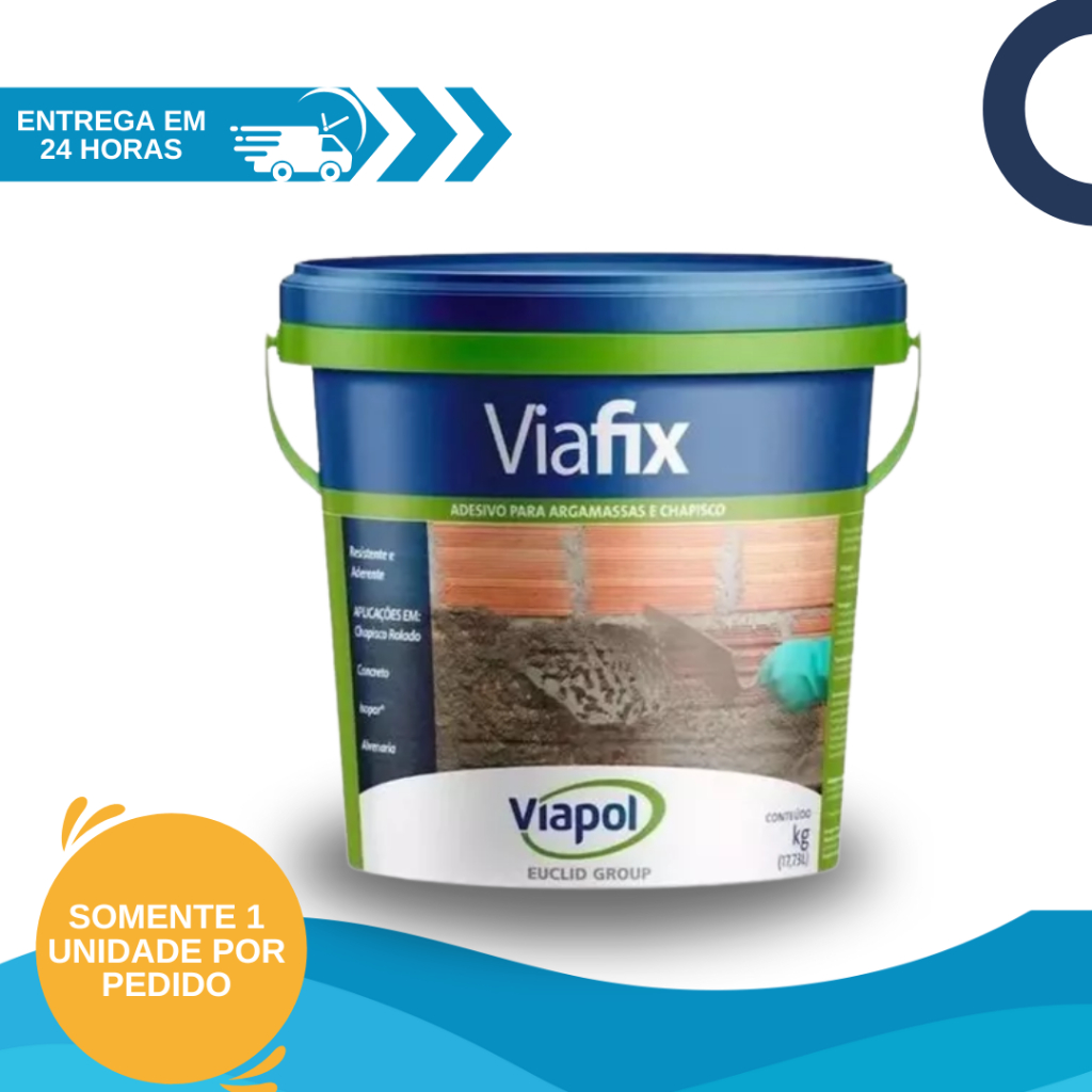 Viafix Adesivo Para Argamassa E Chapisco 18 Kg Viapol | Shopee Brasil