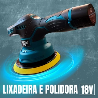 Polidor Sem Fio Elétrico Lixadeira Politriz Polidora Automotiva Polimento Carro Enceradora
