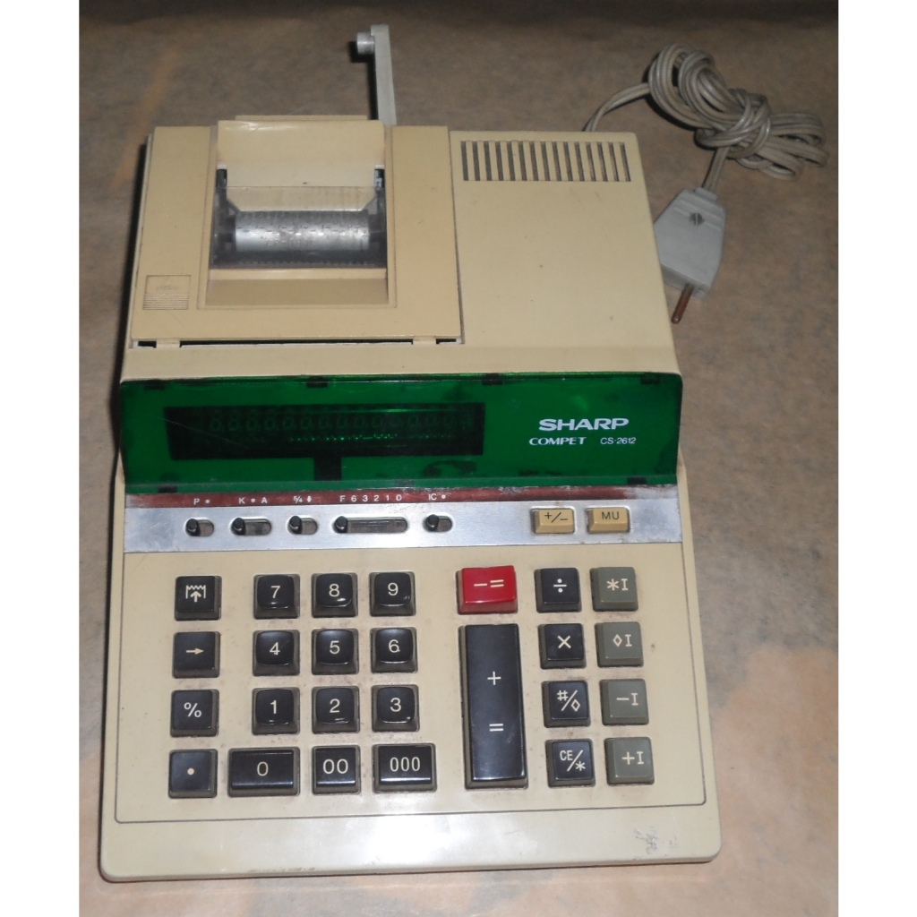 Calculadora Sharp Compet CS-2612 / CS-4630B - Com defeito. | Shopee Brasil