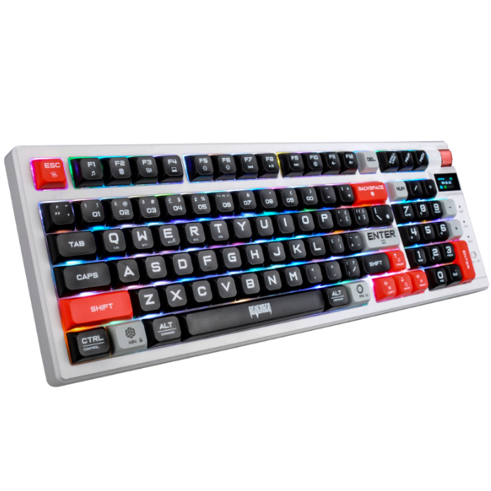 Teclado Mecânico Gamer C/ Display TE-BKL008 RGB Bluetooth/USB/2.4GHz