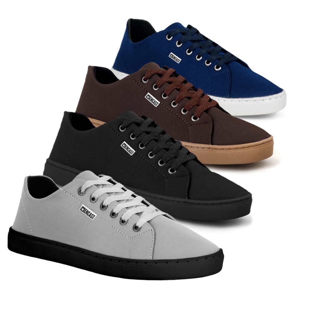 KIT 4 pares de tênis masculino casual para todas ocasiões