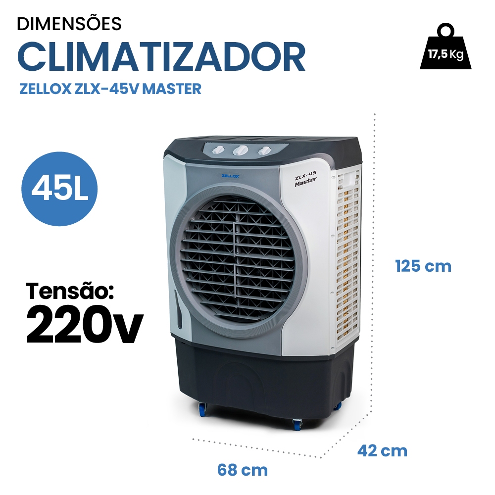 Climatizador de Ar Frio 45 litros Master ZLX-45 220V | Shopee Brasil