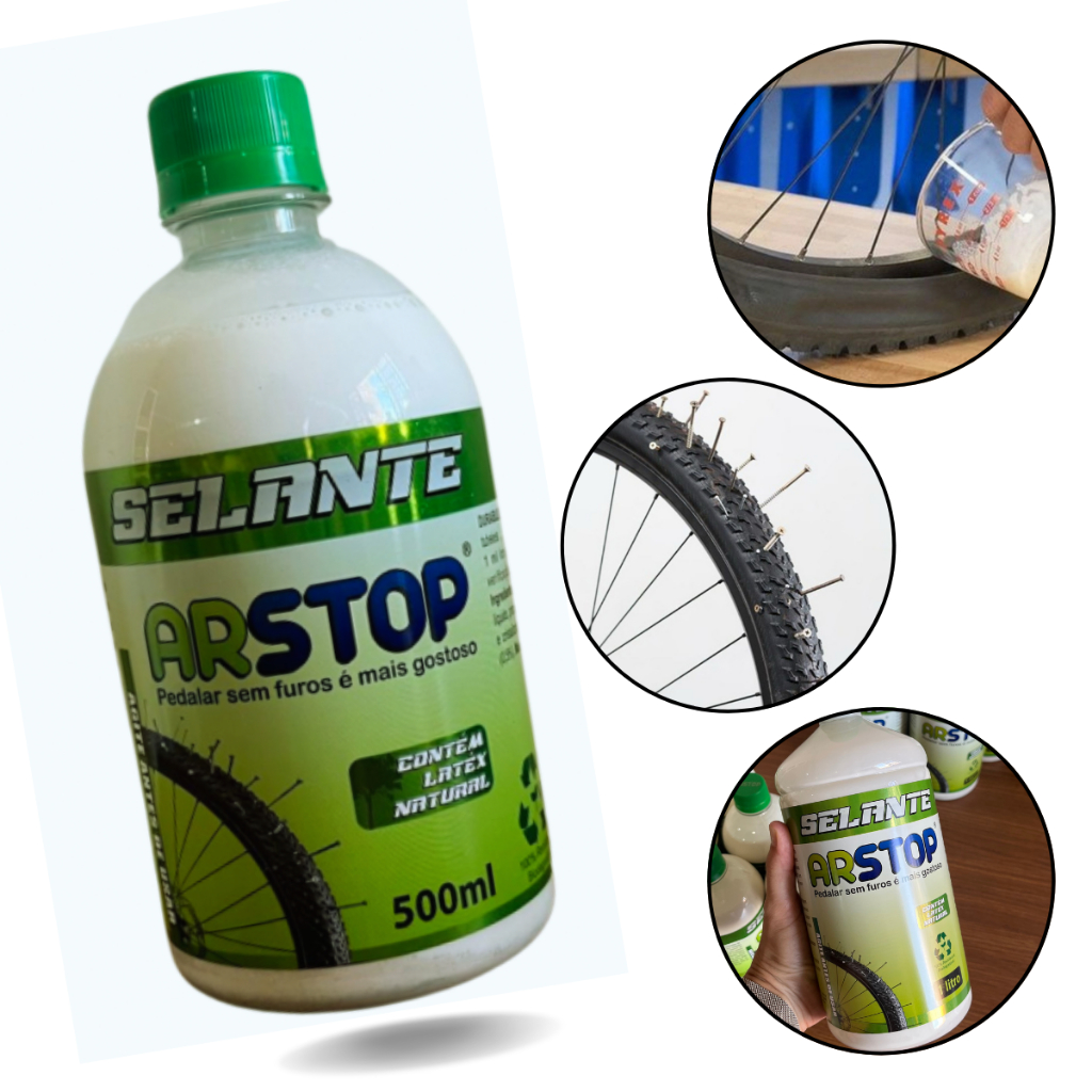Selante Liquido Para Pneu Tubeless Sem Câmara de Bike Mtb 500ml ...