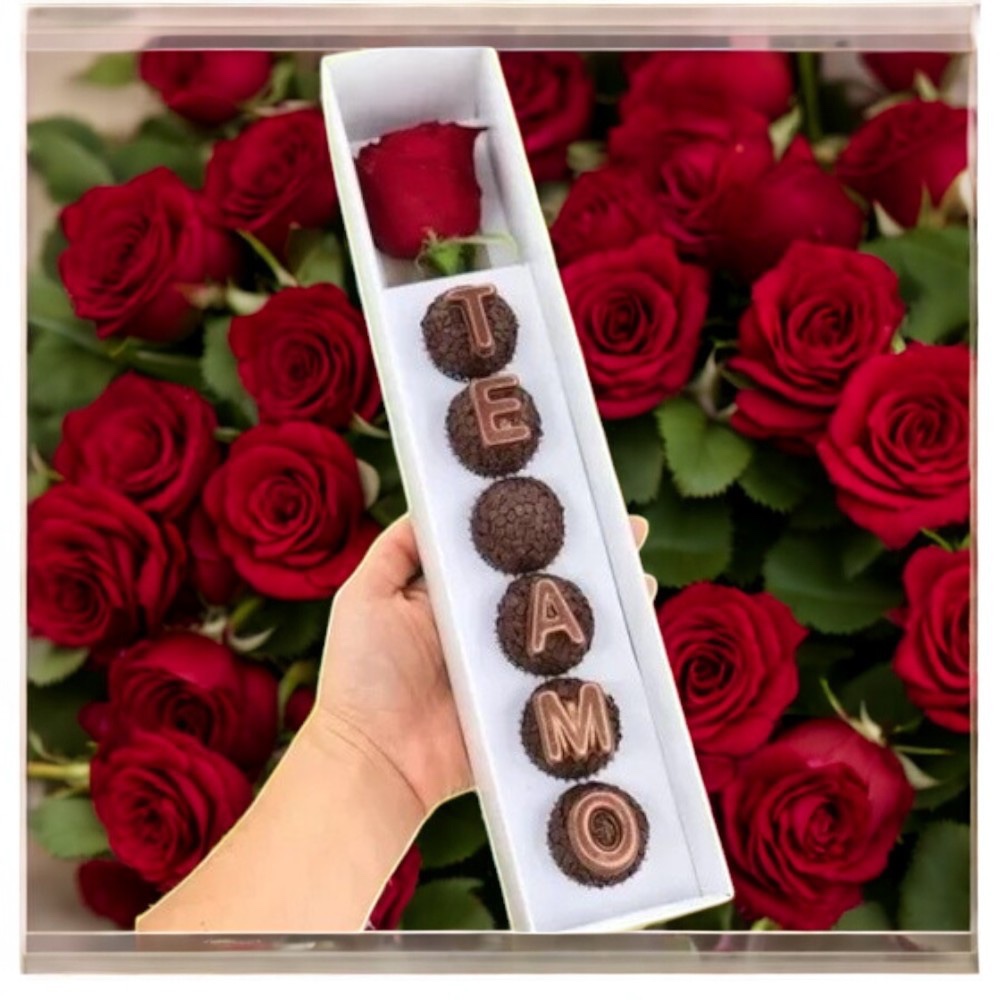 Caixa para bombons com botão de rosa presente dias dos namorados, dias das mães, lembrancinha em Oferta na Shopee