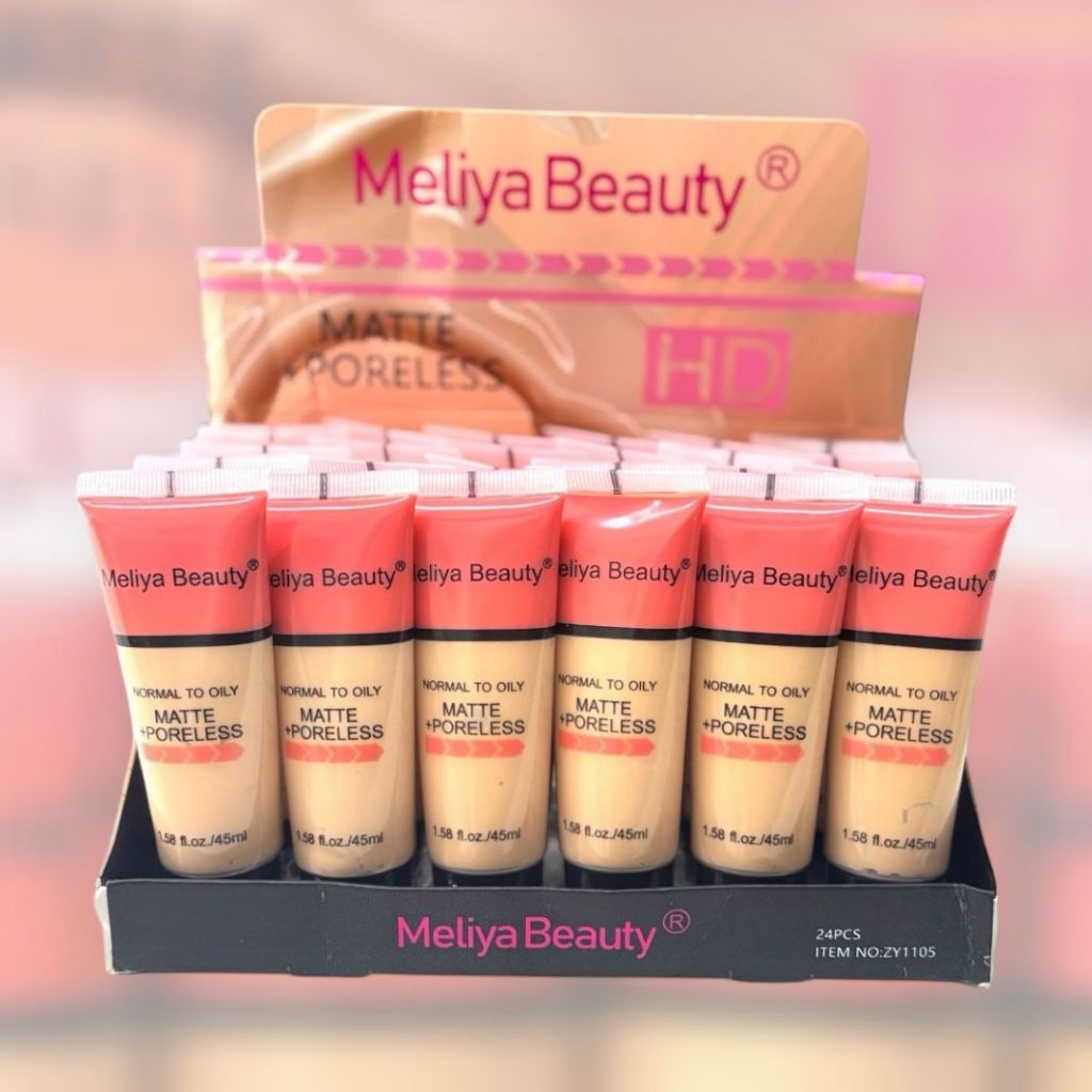 CAIXA FECHADO24 UNID Base Liquida Matte HD Alta Cobertura Meliya Beauty ...