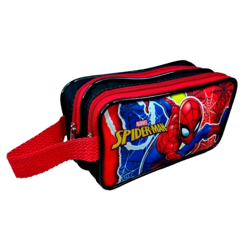 ESTOJO ESCOLAR GRANDE DE MENINO DE COMPARTIMENTO DUPLO DO HOMEM ARANHA ...