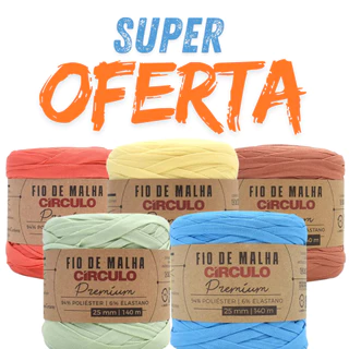 Fio de Malha Premium Círculo 25mm 270g – ideal para bolsas e artesanatos incríveis! em Oferta na Shopee