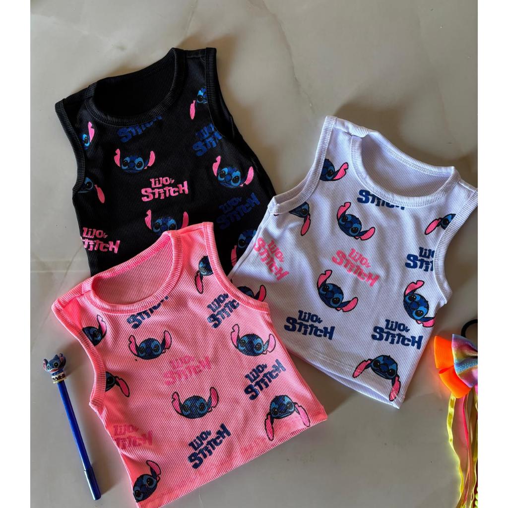 cropped regata stitch infantil e juvenil blusa regata infantil cropped ...