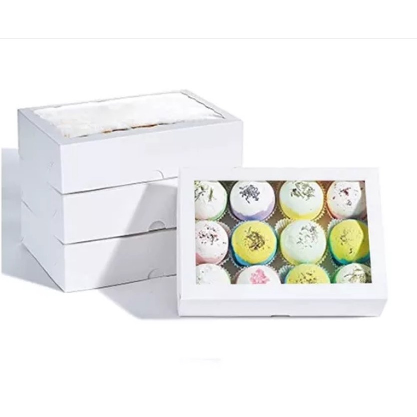 Kit 10 Caixas para 12 docinhos Brigadeiros Trufas com Visor 