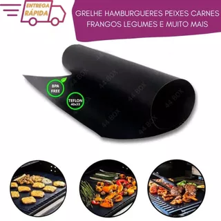 Kit 4 Manta Churrasqueira de Teflon Multiuso Antiaderente para Churrasco Grill e Legumes