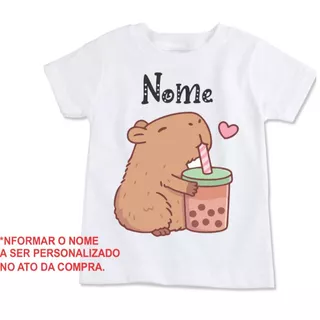 Camiseta personalizada capivara cute personalizada com nome 2105