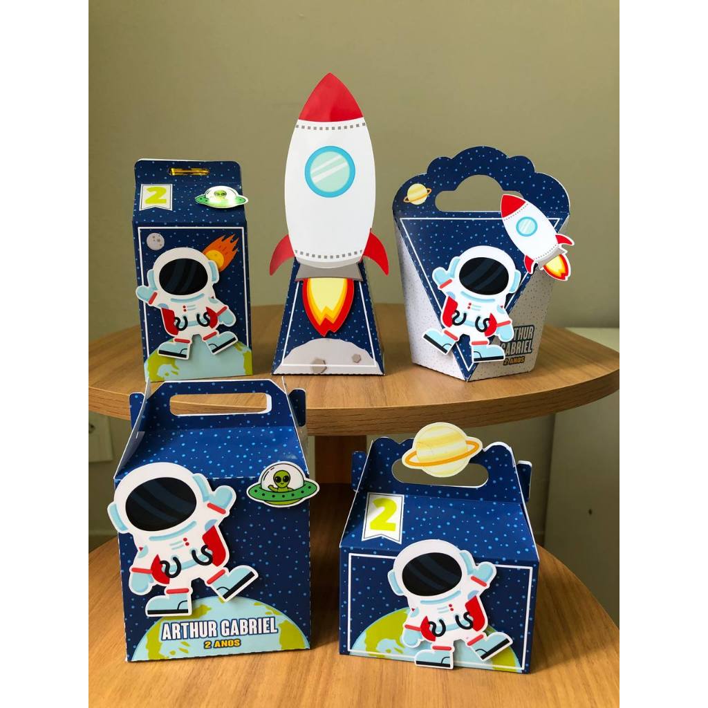 Kit personalizados para festa - Astronauta - Caixinhas Personalizadas ...