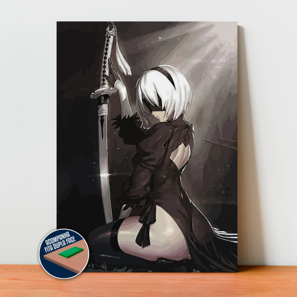 QUADRO 2B - NIER: AUTOMATA | 28x20cm | GAMES | Casa, sala, quarto