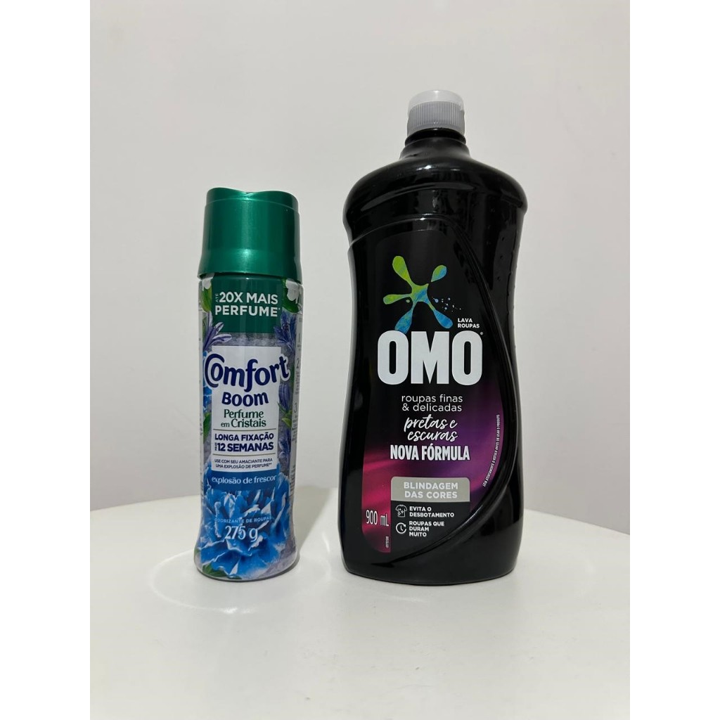 Kit Comfort BOOM explosão de frescos 275g + Omo liquido roupas pretas ...
