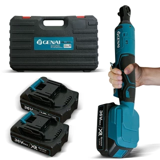 Chave Catraca Elétrica 2 Bateria 36v Bivolt Soquetes 11-17mm