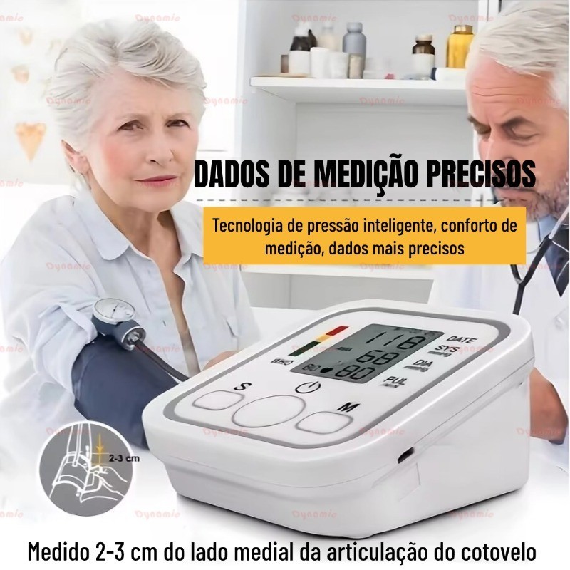 Monitor digital de pressão arterial de braço totalmente automático Com função de memória