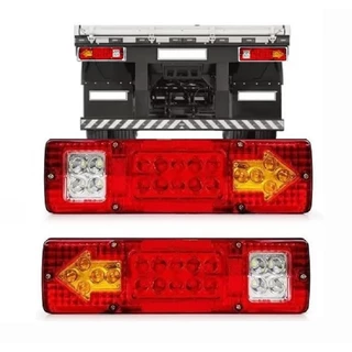 1pc Lanterna Traseira Caminhão Carretinha Led 12V 29,5cm Luz Seta Ré Freio em Oferta na Shopee