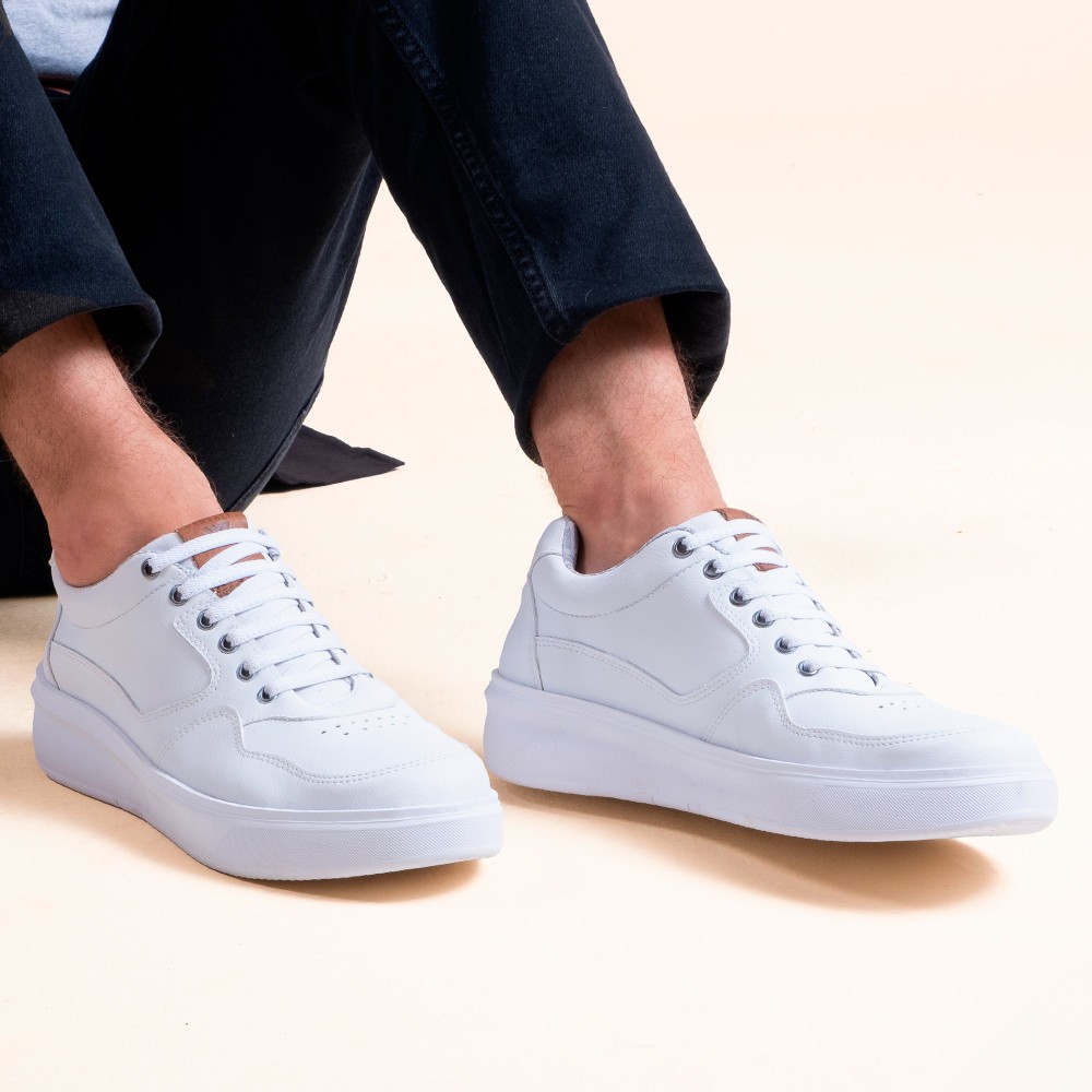 Sapatênis Masculino Elástico Laboshoes Calce Fácil Confortável Branco Marrom Azul Preto