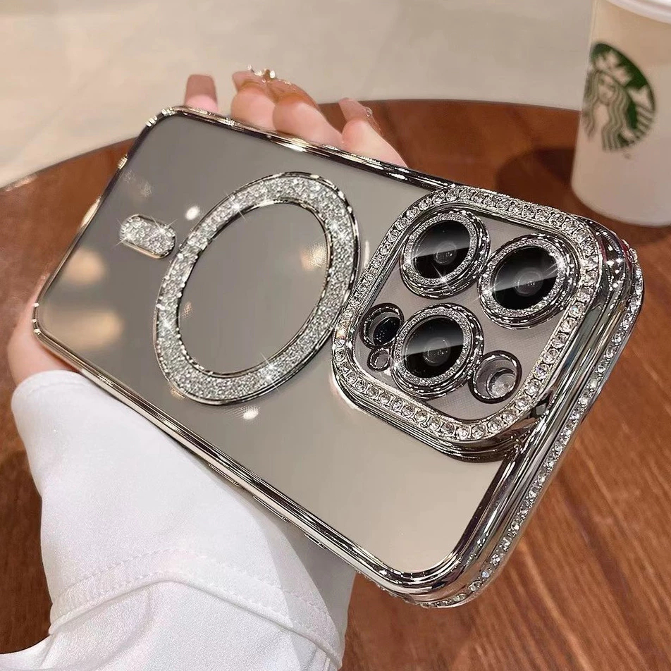Custodia IPhone Lussuosa Con Tracolla E Strass - Compatibile Con IPhone 13, 12, 11, Pro, Pro Max, X, 7/8, XR, XS