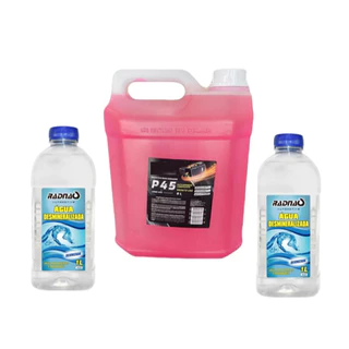 KIT DUAS AGUAS PARA RADIADOR 1L+ADITIVO ROSA 5L em Oferta na Shopee