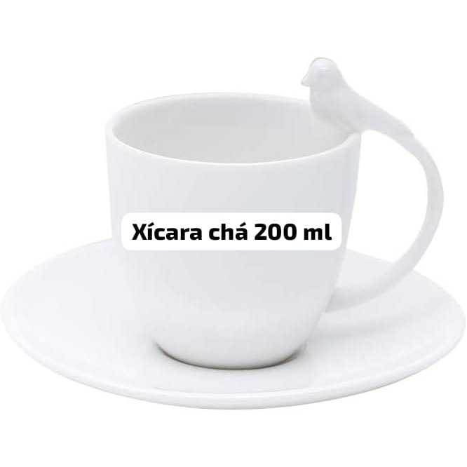 Prato Porcelana Birds FLOWERS wolff Xicara Caneca Branco Colors
