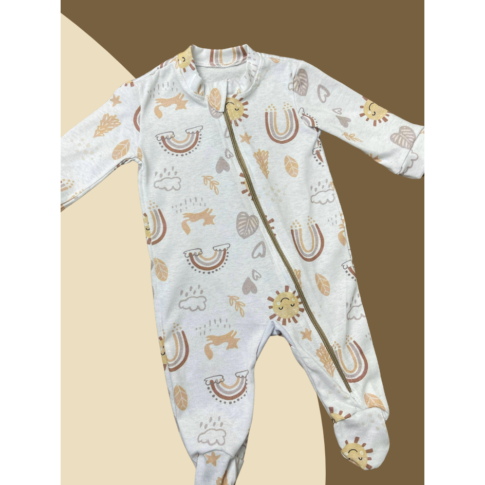 MACACAO BEBE MINIMALISTA COM ZIPER MENINO MENINA COM PÉ ENXOVAL ALGODÃO ...