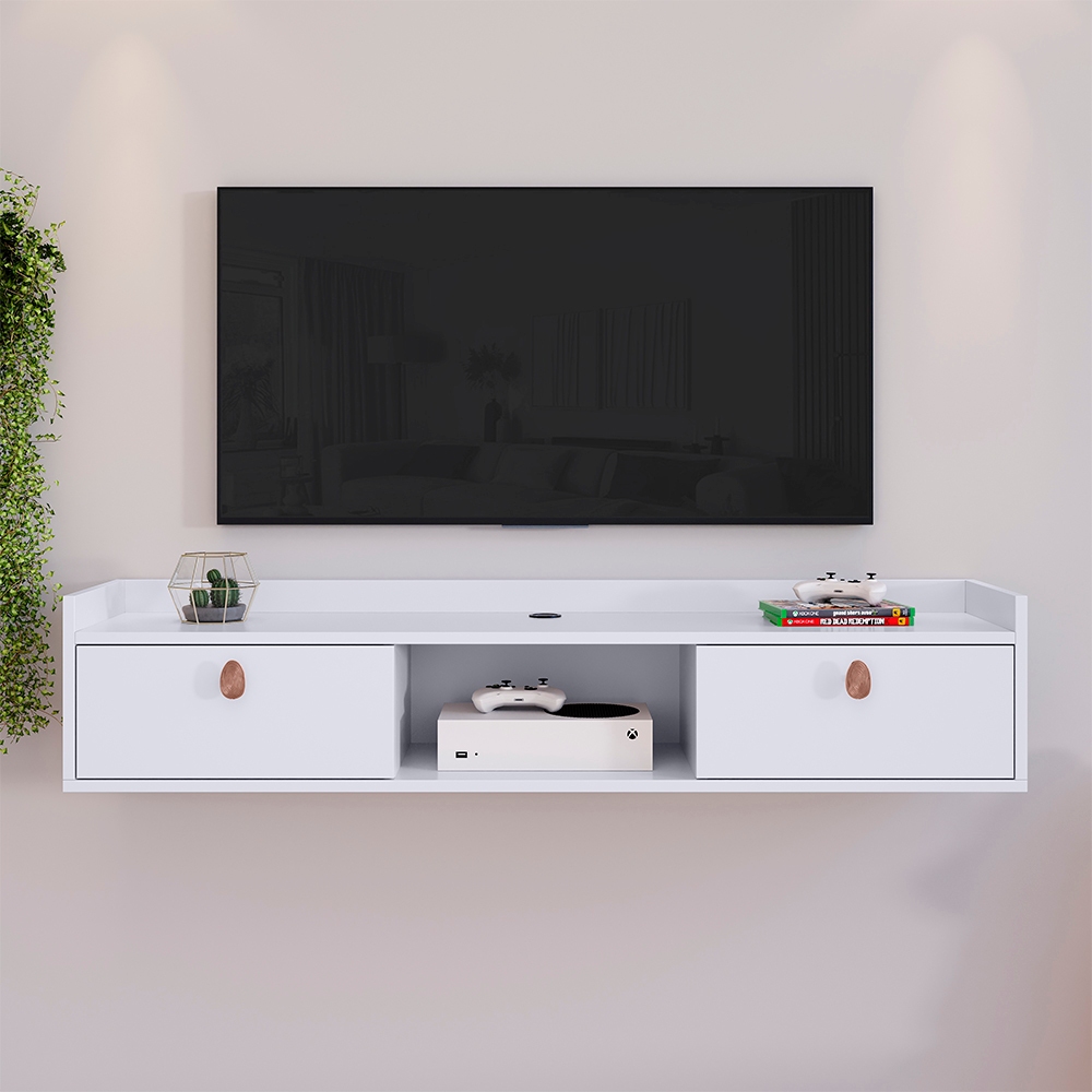 Rack Suspenso Sala Tv 1.20 ate 1.8 cm Home LIFE Sala Quarto nicho Porta Varias Cores Painel TV 75POL