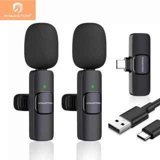 H'maston MK09/10/17 Microfone De Lapela Sem Fio Compatível Tipo C E iPhone
