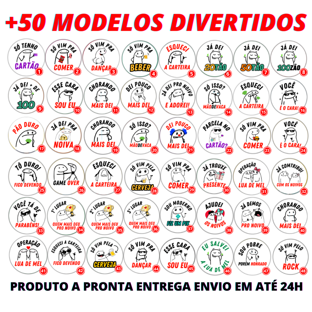 120 Tag Adesivas Flork HORA DA GRAVATA Lua De Mel Casamento Já Dei Pro ...