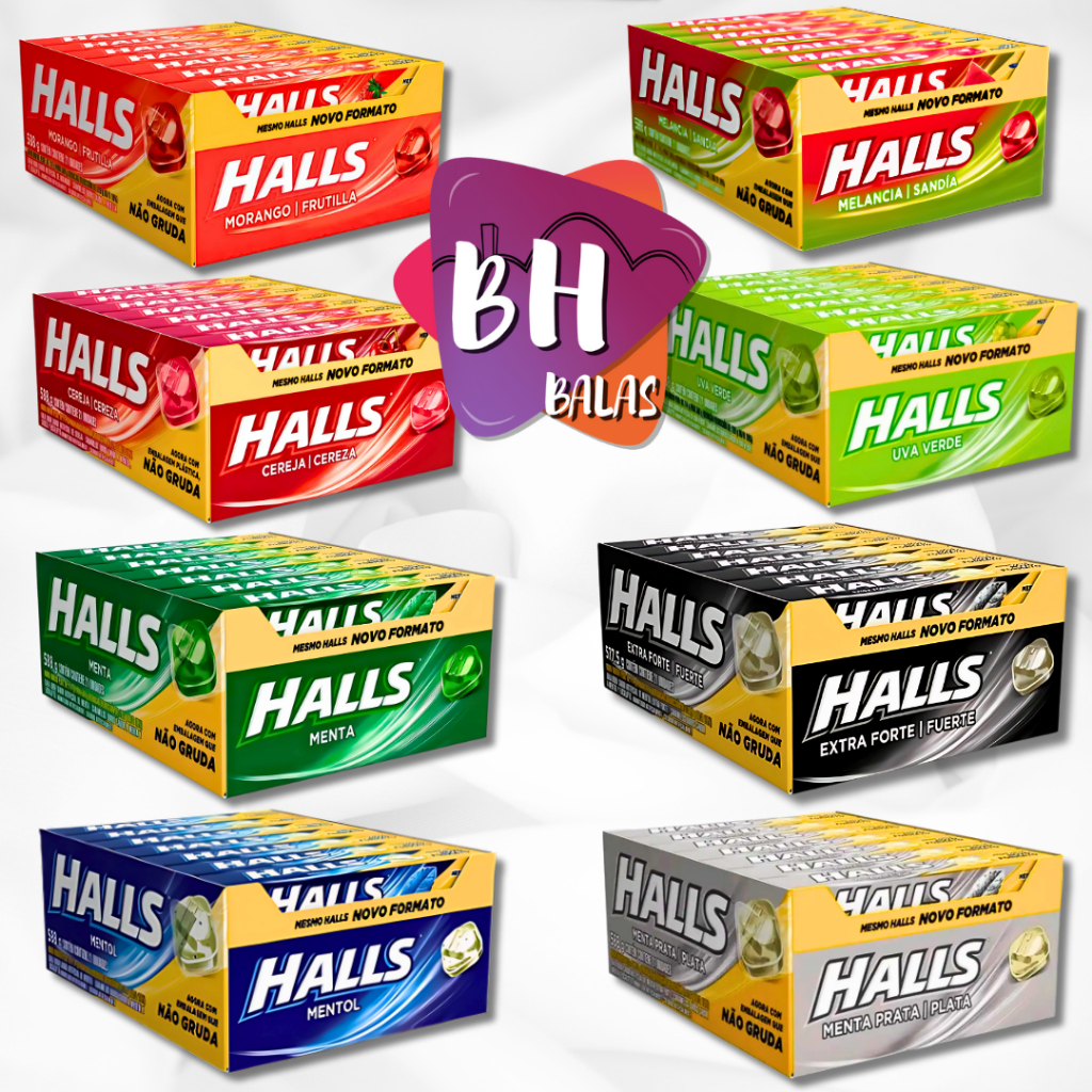Bala Halls Sabores Diversos 21x28g | Shopee Brasil