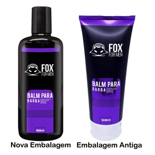 Balm Para Barba Anti Frizz Fox For Men® Hidrata e alinha os fios + Óleo para Barba Fox Em Gotas Kit Barba
