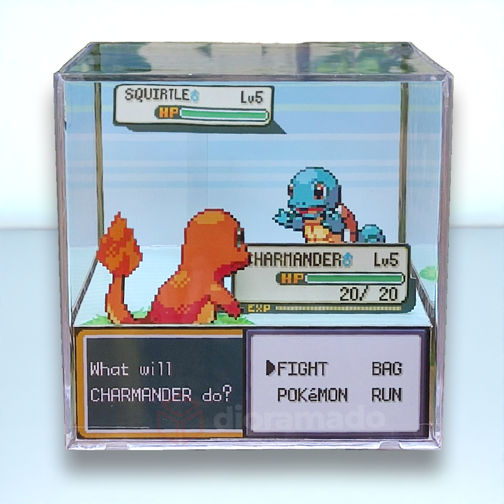 Cubo Diorama Pokemon Battle