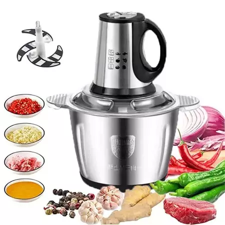 3l picador de alimentos moedor de carne mixer elétrica processador cozinha casa alho - 110v-220v