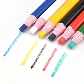 Kit 12 Lápis Marcador de Tecido Giz Mágico Alfaiate Marcar Riscar Tecido Patchwork Costura Diversas Cores
