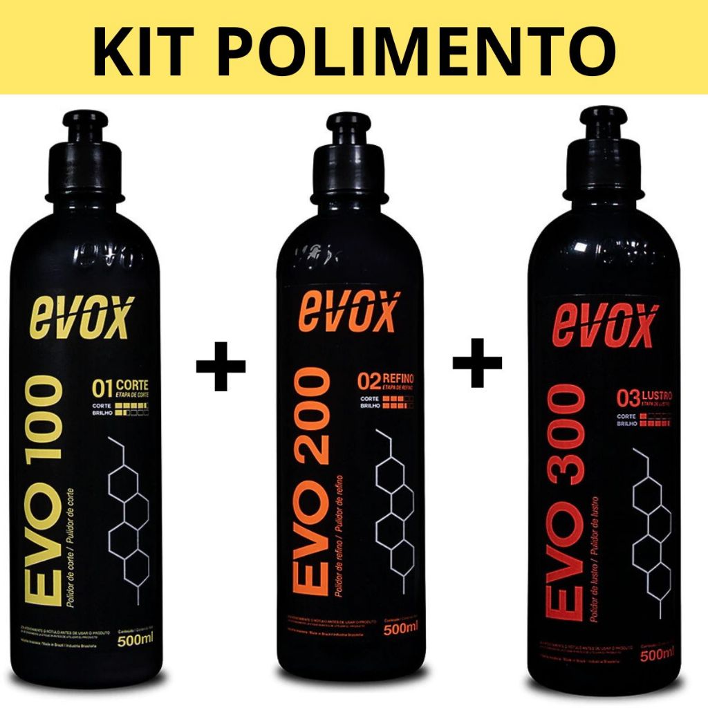 Kit Polimento Evox Evo 100 + Evo 200 + Evo 300